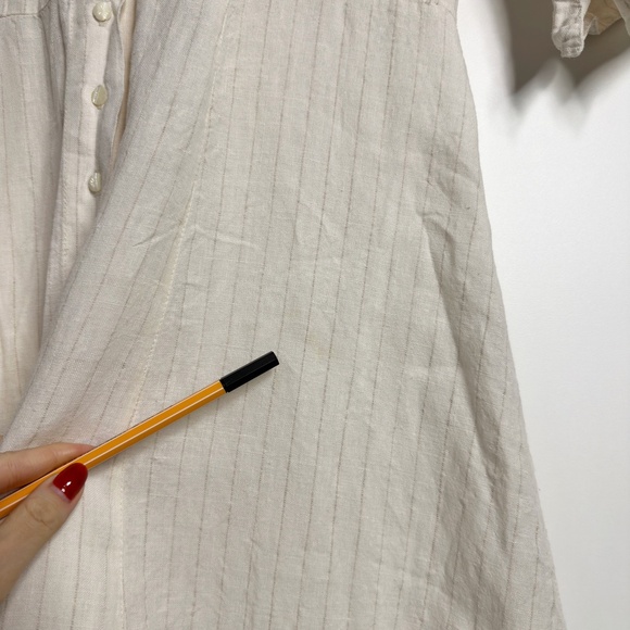 KRISTA LARSON Linen Striped Shirt Dress - Picture 7 of 12